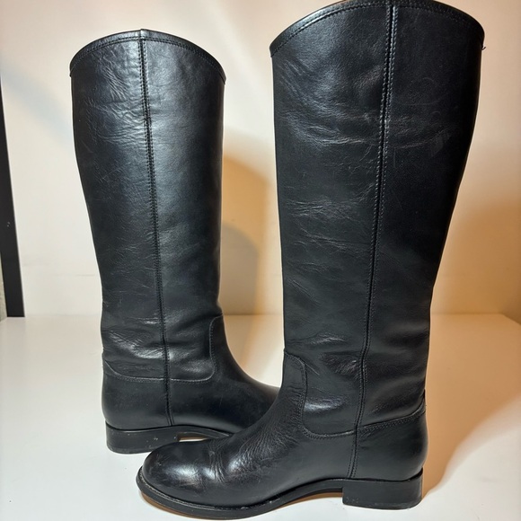 FRYE Boots Melissa 2 Button Black #3475447 Size 6.5 B Women’s 15” Riding Boots - Picture 4 of 11